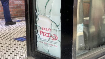 Saba's Pizza Vandalized