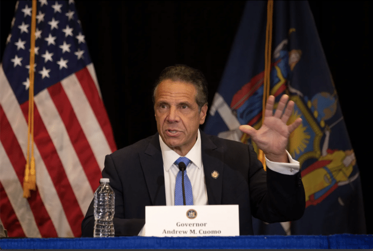 Gov. Andrew Cuomo speaks at a Bronx news conference Monday. Ben Fractenberg/THE CITY