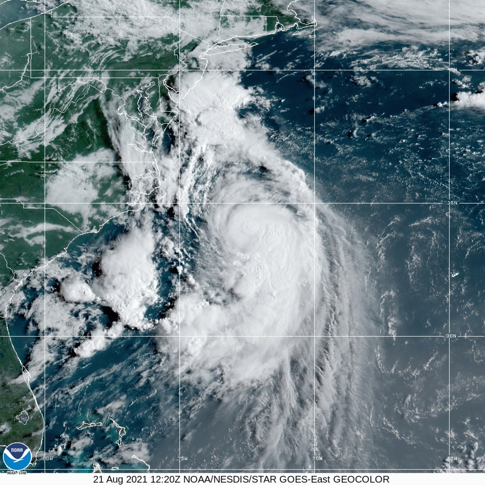 Hurricane Henri satellite imagery/National Hurricane Center