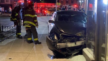 Car crashes into Equinox gym on East 92nd Street after accident/Upper East Site