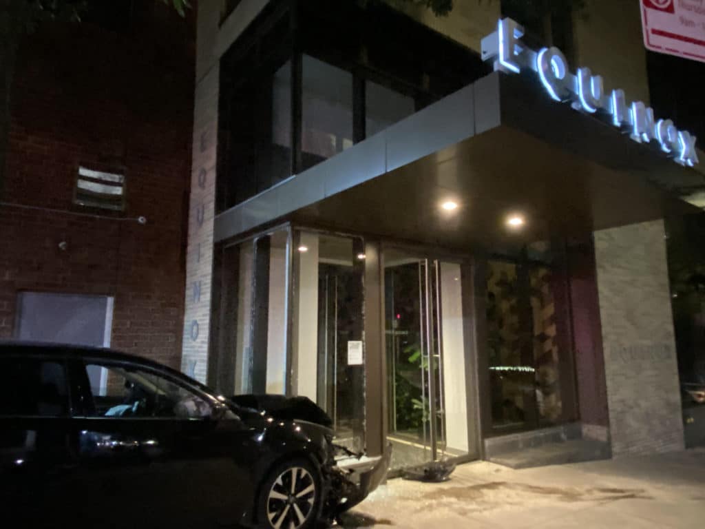 Car crashes into Equinox gym on East 92nd Street after accident/Upper East Site
