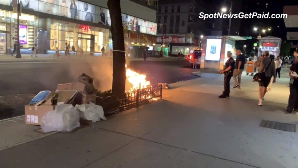 Road work delays FDNY response to East 86th Street trash fire
