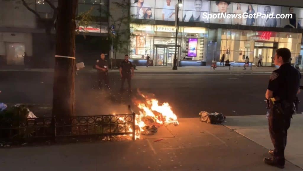 Road work delays FDNY response to East 86th Street trash fire