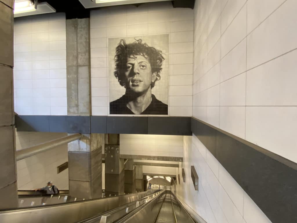 'Subway Portraits' by Chuck Close inside the East 86th St.-Second Ave. Subway Station/Upper East Site
