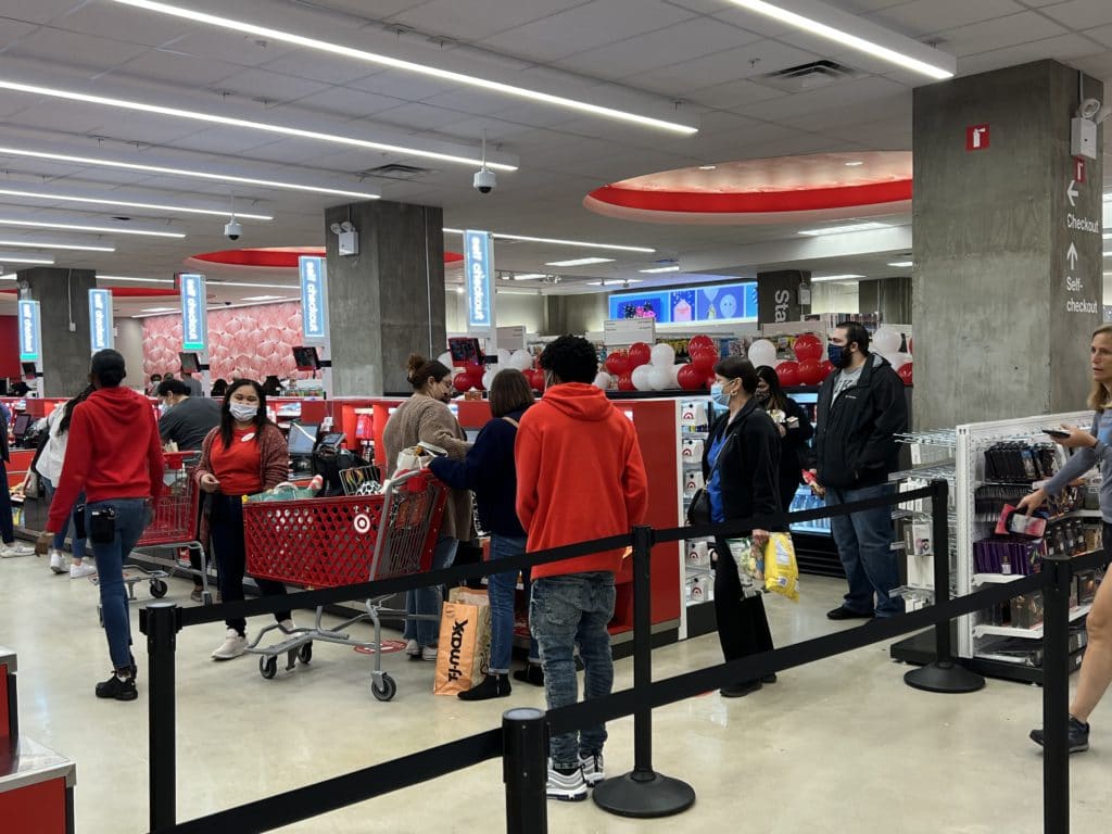 Checkout and self-checkout area of new 86th Street Target store/Upper East Site