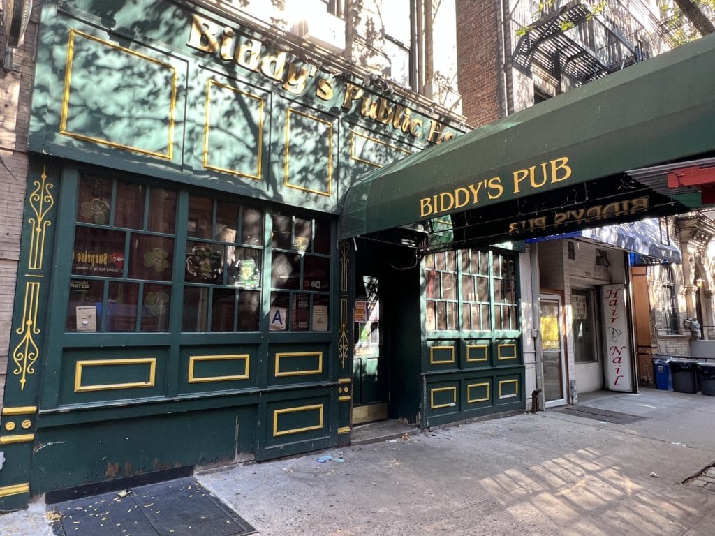 Biddy's Pub on 91st street near Second Avenue/Upper East Site