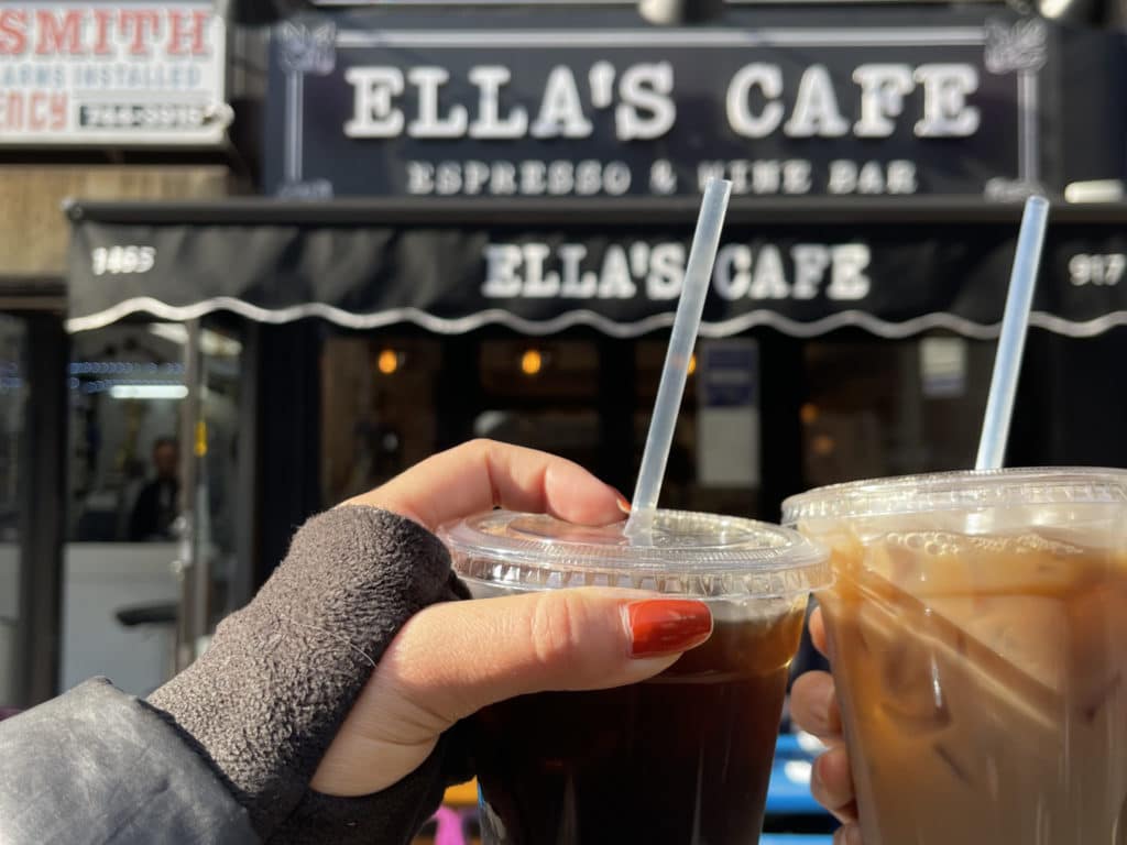 Head to Ella's Cafe for one of the best iced coffees on the UES/Elizabeth Blasi for Upper East Site