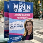 Julie Menin for City Council poster on the Upper East Side/Upper East Site