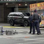 NYPD officers investigate after cyclists were struck by a truck/Upper East Site