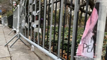 Signs and photos torn down from BLM Memorial in Carl Schurz Park/Upper East Site