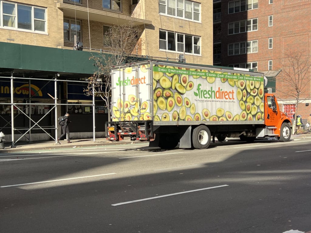 FreshDirect truck illegally parked in the same place on Tuesday/Upper East Site