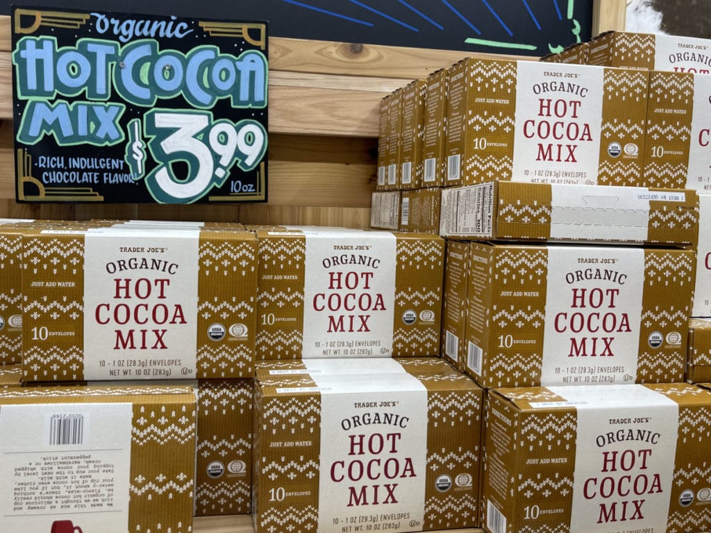 Organic Hot Cocoa Mix, $3.99 at Trader Joe's/Elizabeth Blasi, Upper East Site