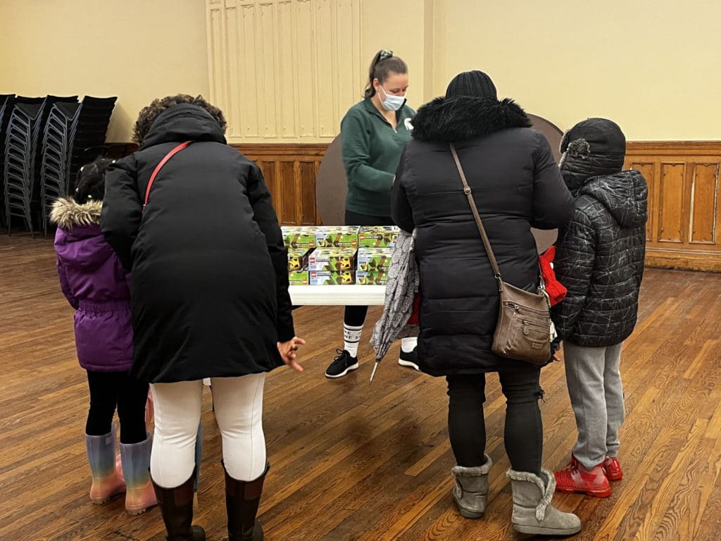 UES Mutual Aid Network welcomed families to its free holiday 'toy store' last year | Meryl Jacobs for Upper East Site
