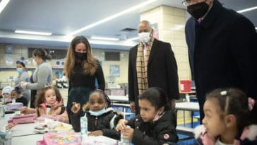 Mayor Eric Adams visits Concourse Village Elementary School in the Bronx with Schools Chancellor David Banks/Michael Appleton, Mayoral Photography Office