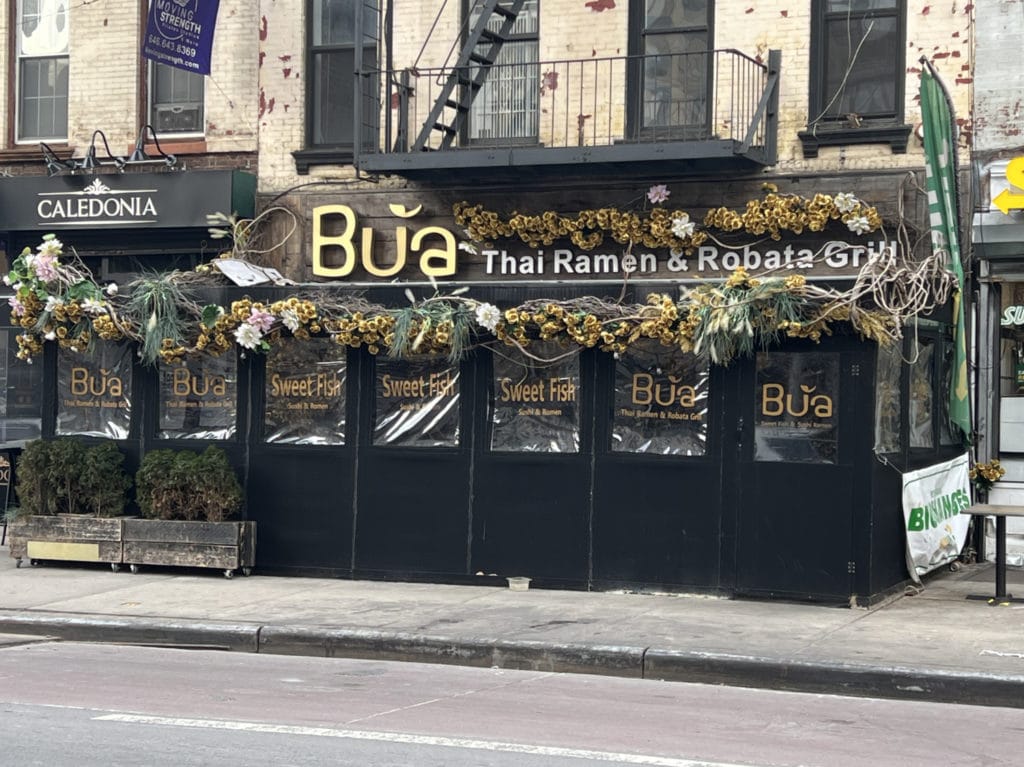 Bua Thai on Second Avenue serves Thai cuisine/Upper East Site