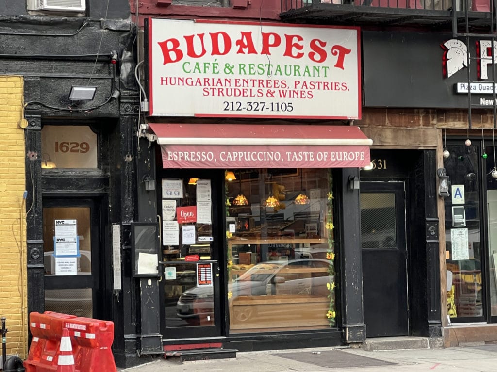 Budapest Cafe on Second Avenue/Upper East Site