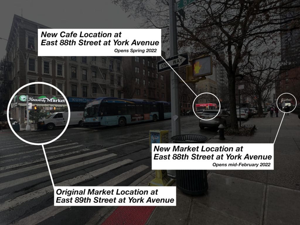 When complete, Heavenly locations will occupy three corners on the same block on York Avenue/Upper East Site