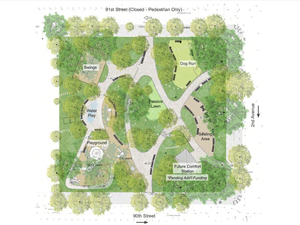 Community Board committee approves 'option B' Ruppert Park redesign with dog run