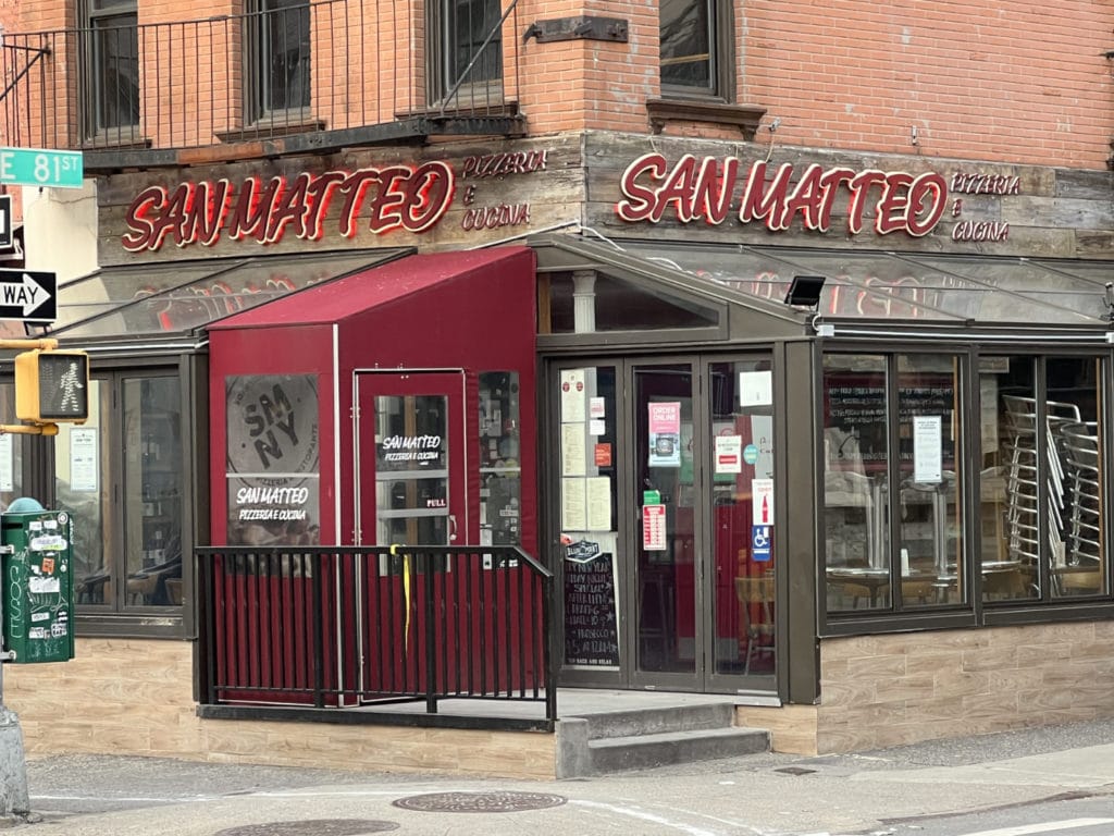 San Matteo on Second Avenue serves Italian cuisine/Upper East Site