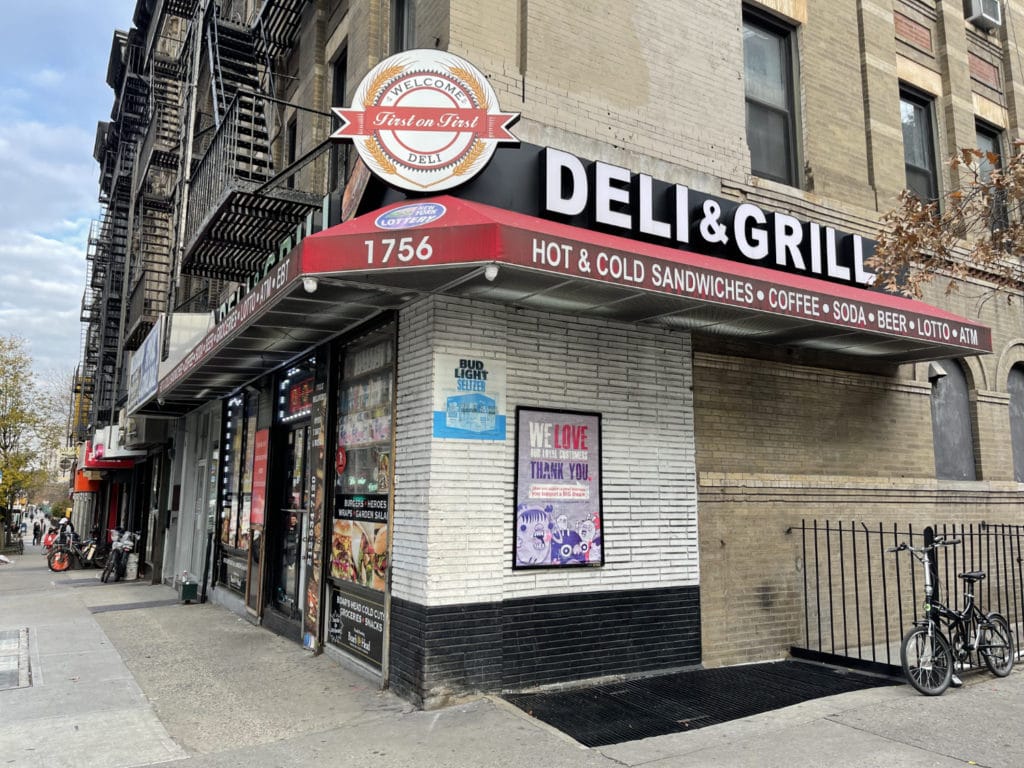 First on First Deli on First Avenue between East 91st and 92nd Streets