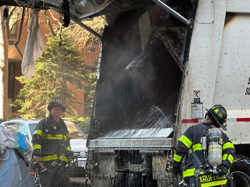 FDNY battles garbage truck fire in Yorkville/Upper East Site