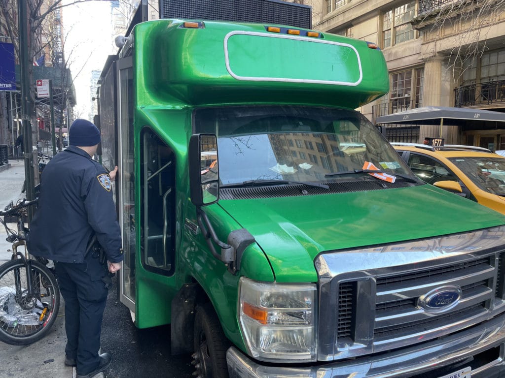 The NYPD ticketed and towed Uncle Budd's weed truck on East 86th Street in February 2022  | NYPD 19th Precinct