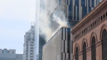 Fire erupts on terrace at Memorial Sloan Kettering High-Rise/Upper East Site