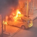 Elderly woman pulled from taxi fire on East 83rd Street by aide/Upper East Site