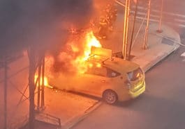 Elderly woman pulled from taxi fire on East 83rd Street by aide/Upper East Site