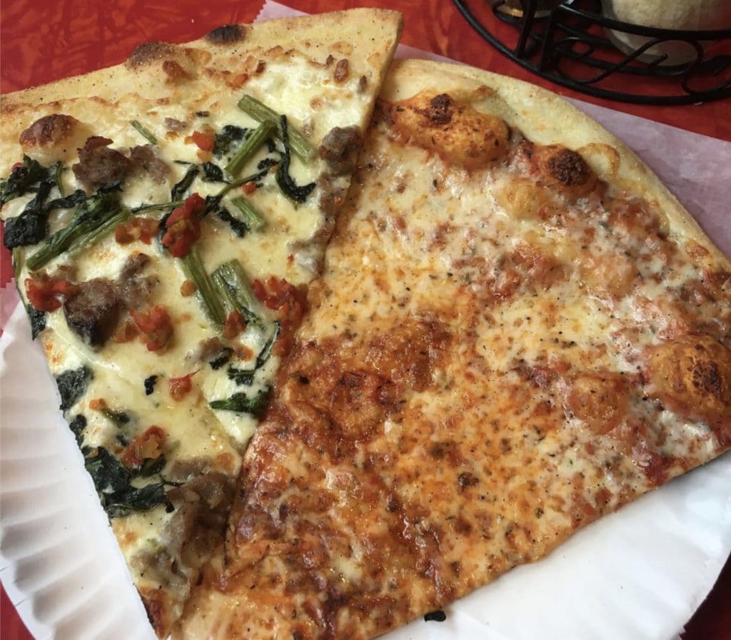 Two Boots pizza offers a variety of vegan, veggie and meat slices