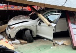 Car crashes into dining shed outside the Sefton Bar on the UES