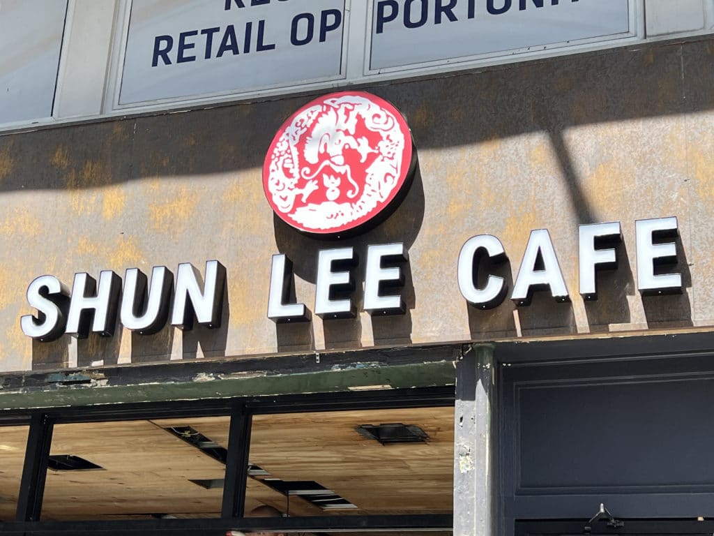Shun Lee Cafe's sign went up on Wednesday | Upper East Site