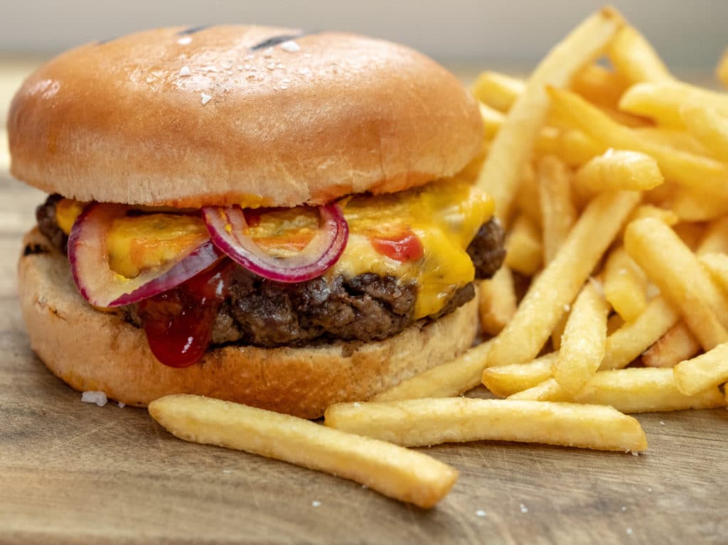 Smashburger and rosemary-seasoned fries