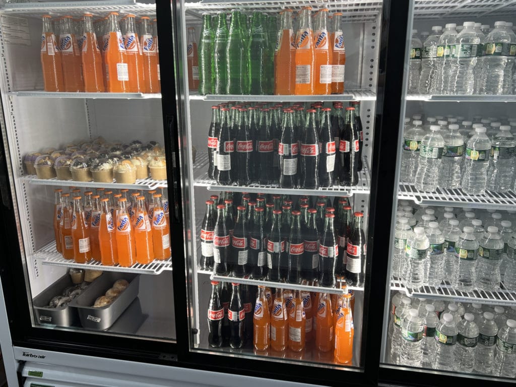 Mexican Coke, Sprite, Fanta and bottled water are available | Upper East Site