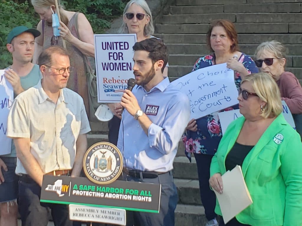Assembly candidate Alex Bores explained how his great-grandmother died from an illegal abortion | Nora Wesson for Upper East Site