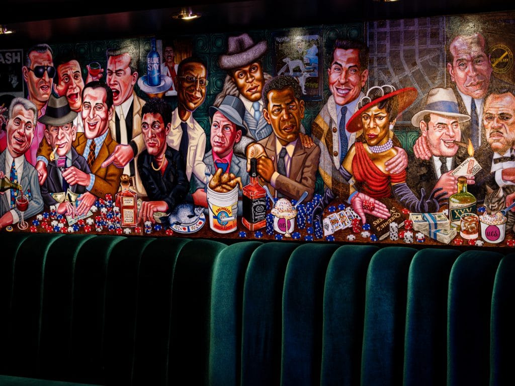 Gangster 'Last Supper' painting by Tom Sanford at Not A Speakeasy