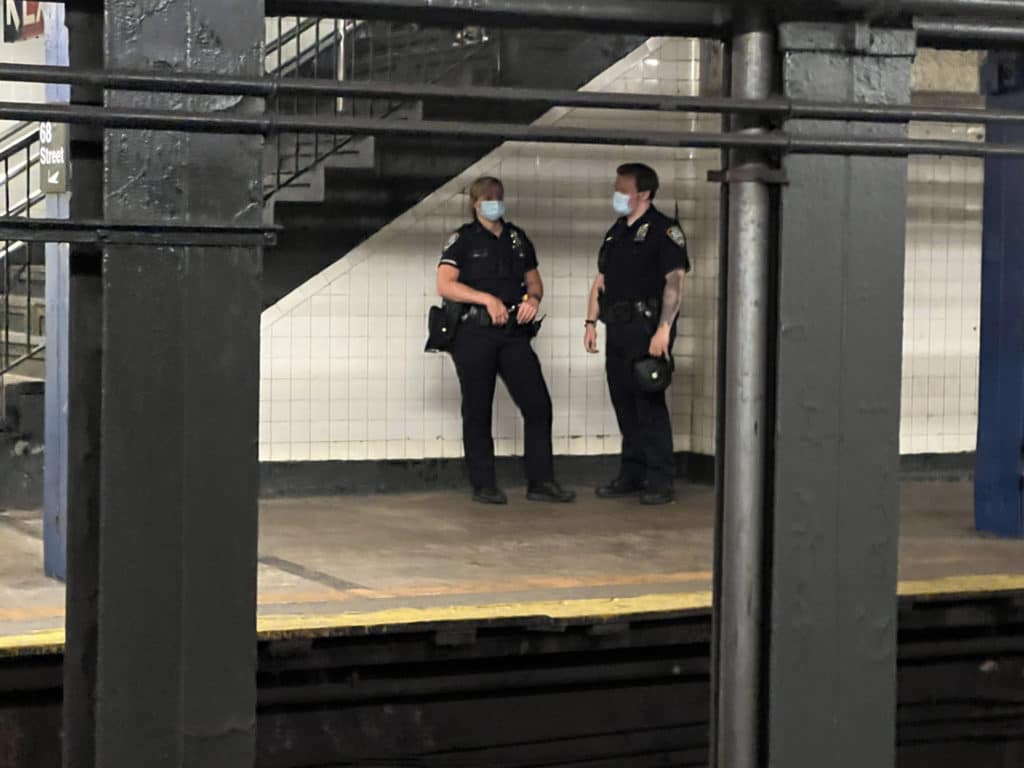 Additional officers stationed on subway platform for Puerto Rican Day parade | Upper East Site
