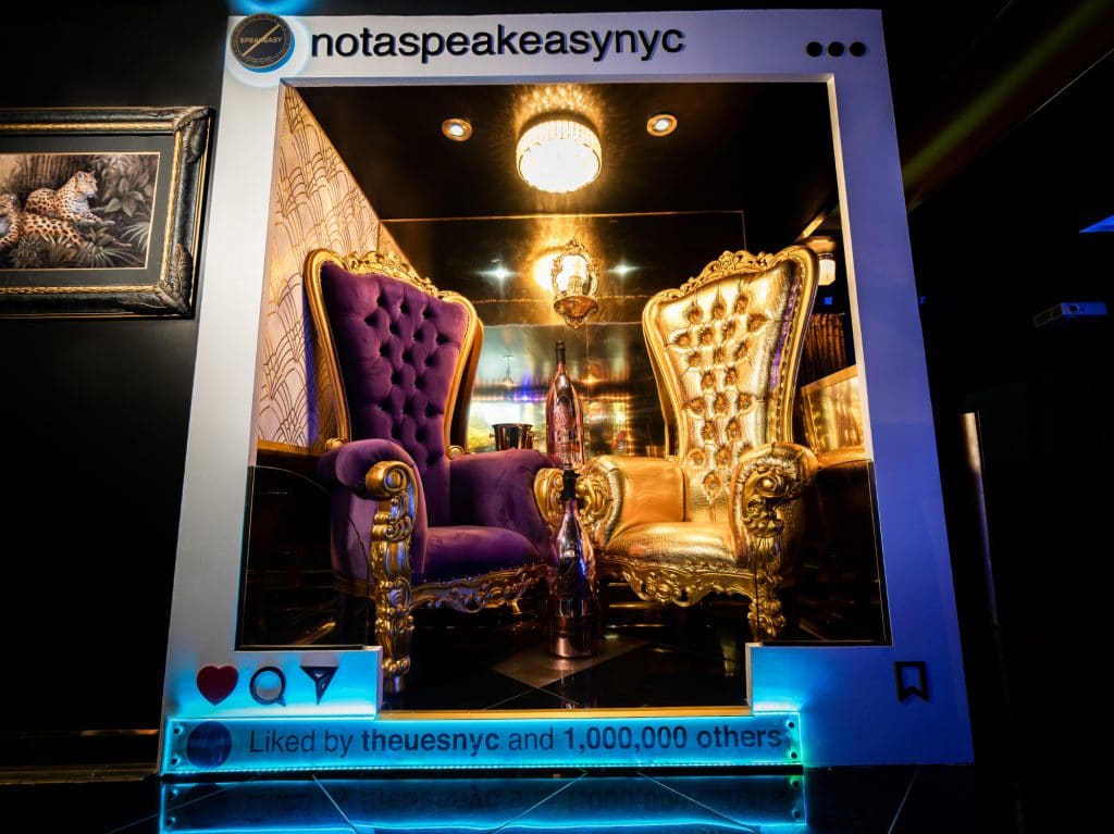Not A Speakeasy features an Instagram booth