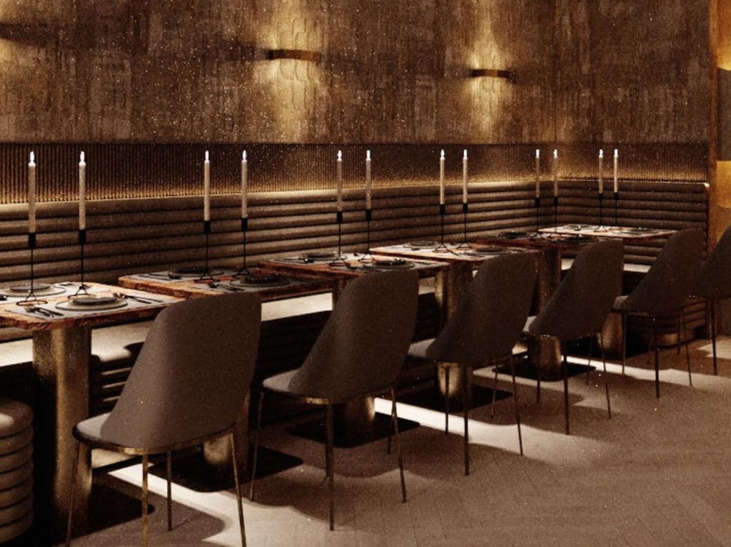 Rendering shows the new interior design for the restaurant | Courtesy of TBar