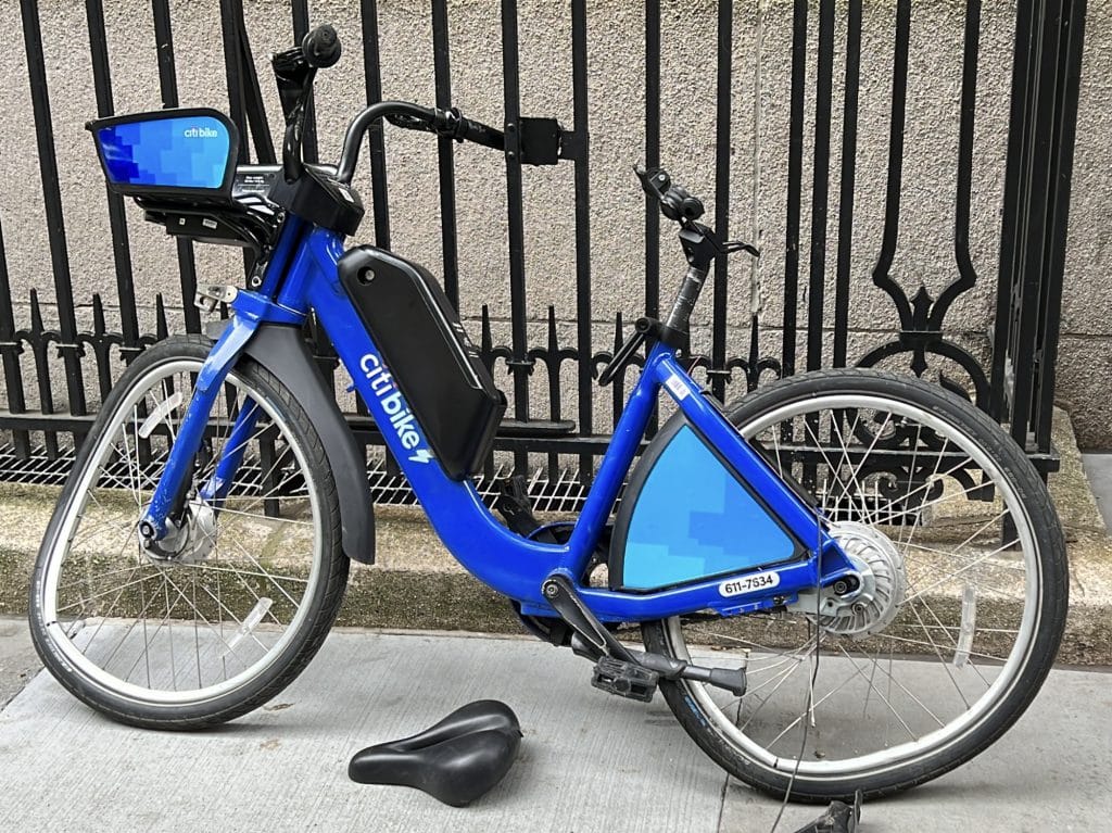 Citi Bike smashed and twisted after being run over by tractor trailer | Upper East Site