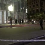A dispute outside the Apple store on Fifth Avenue escalated into a shootout, police say