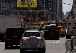 Drivers snake their way through Times Square this summer
