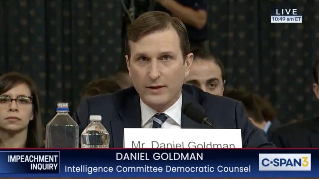 Daniel Goldman served as lead counsel during President Trump's first impeachment | CSPAN