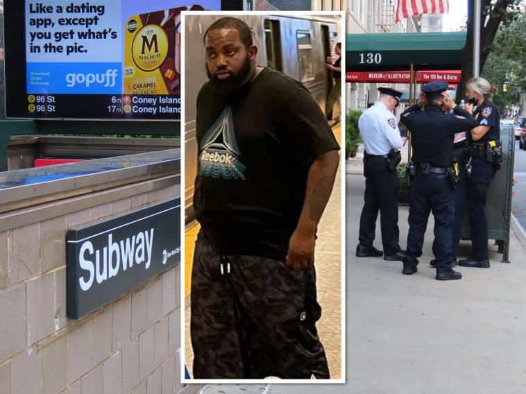 Police search for suspect who allegedly exposed himself to a woman | Upper East Site (file Photo), NYPD (inset)