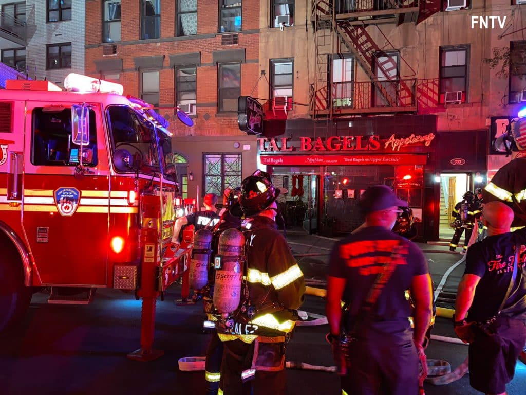A fire in the kitchen of Tal Bagels was reported just before 4:00 am