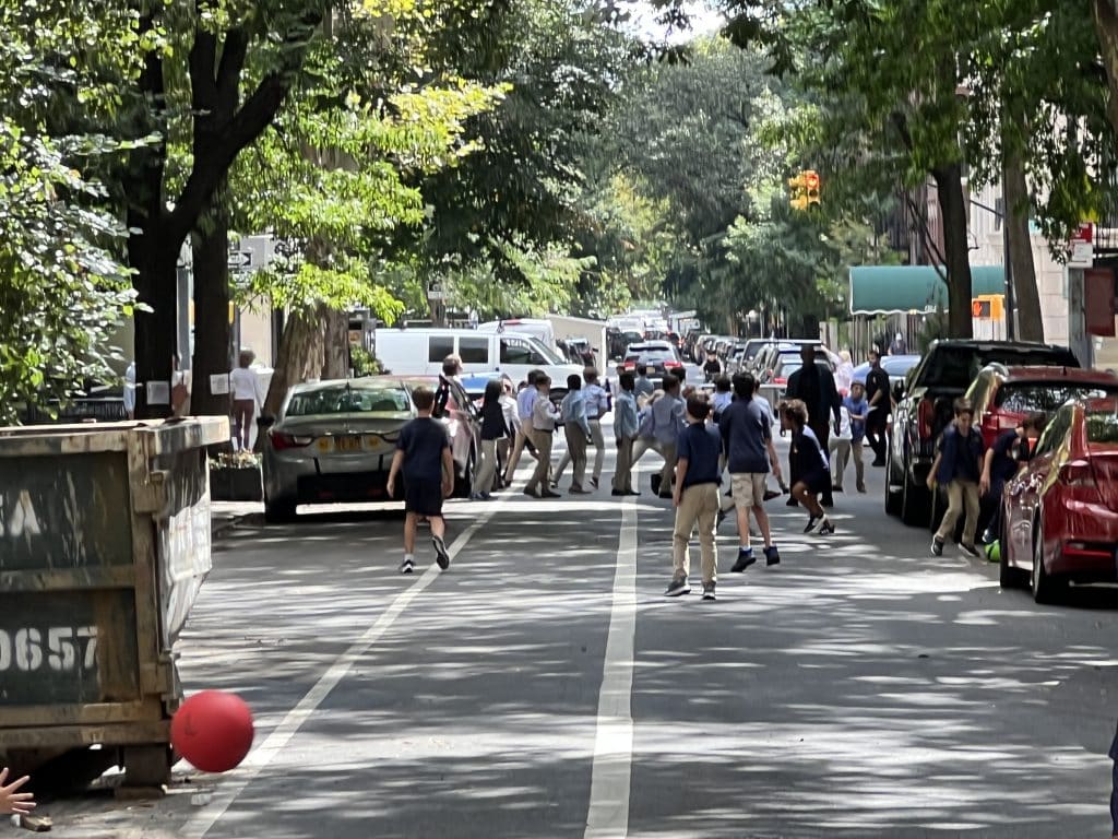 Screaming children in khakis and neckties could be heard indoors on Thursday | Upper East Site