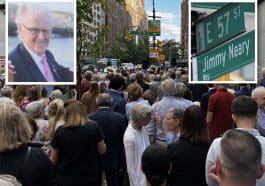 Hundreds gather to celebrate street co-naming for Jimmy Neary