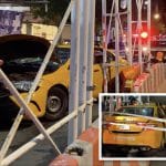 Taxi passengers hurt when driver crashes into UES construction site