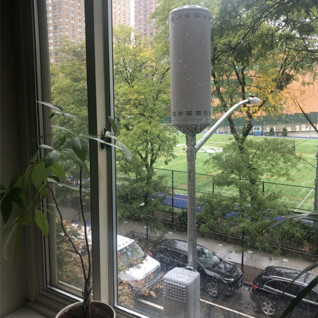 The 5G tower is directly outside Gracie Gardens residents' windows