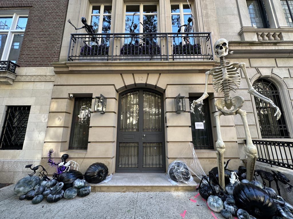 Big Bertha, a 12 foot tall skeleton, is the showpiece at 12 East 76th Street | Upper East Site